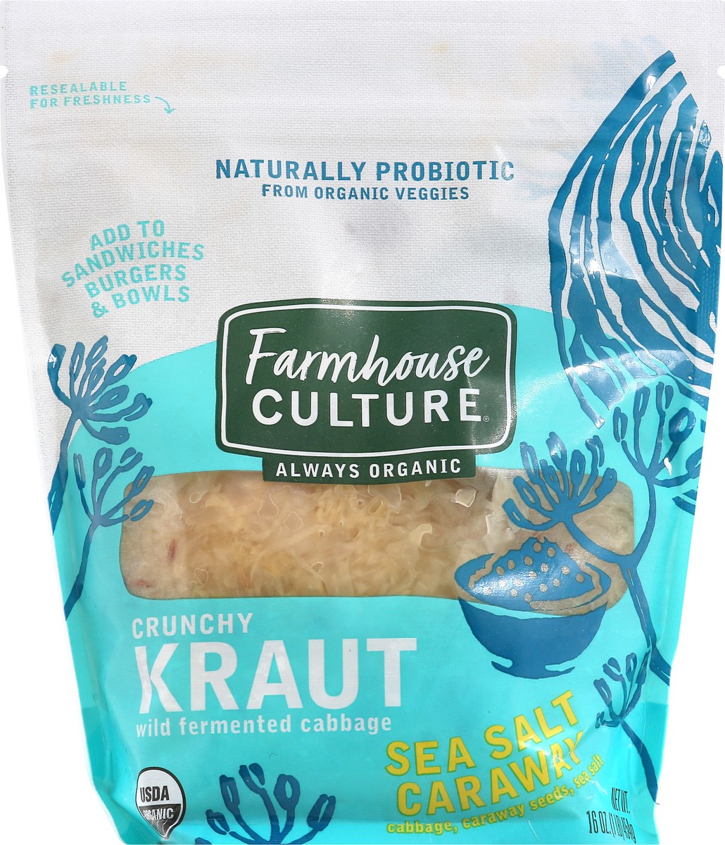 slide 13 of 13, Farmhouse Culture Kraut Caraway Org, 16 oz