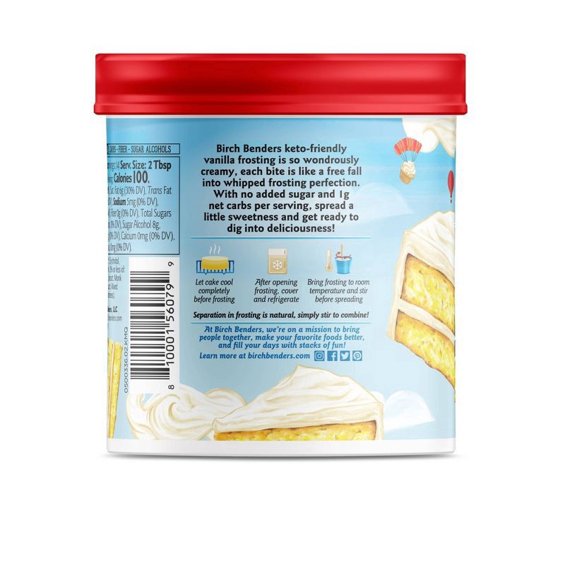 slide 2 of 5, Birch Benders Keto Vanilla Frosting, 10oz, 10 oz