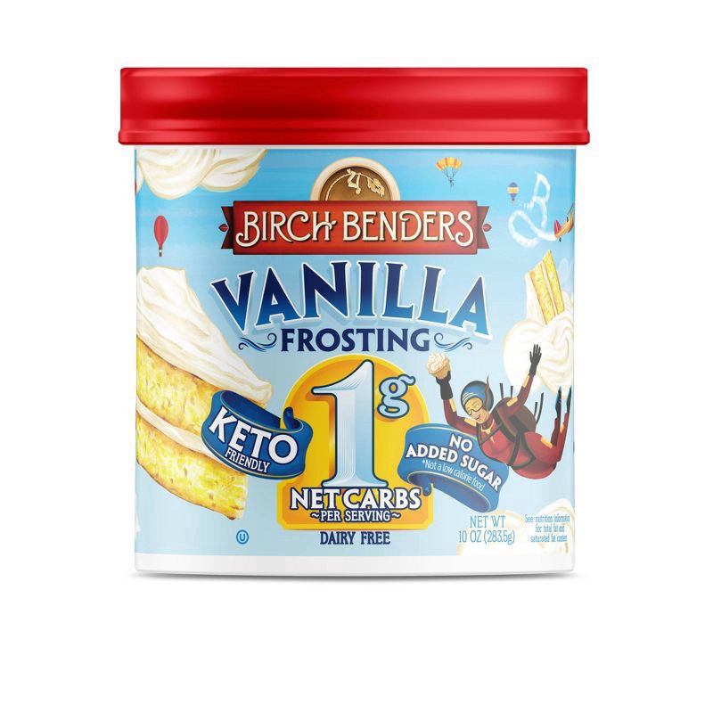 slide 1 of 5, Birch Benders Keto Vanilla Frosting, 10oz, 10 oz