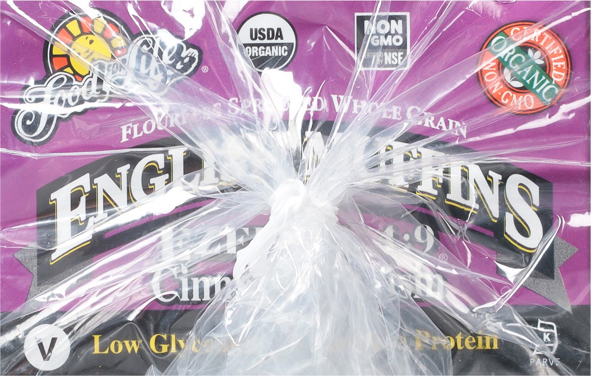 slide 5 of 9, Food for Life Flourless Sprouted Whole Grain Fork-Split Cinnamon Raisin English Muffins 6 Each, 6 ct