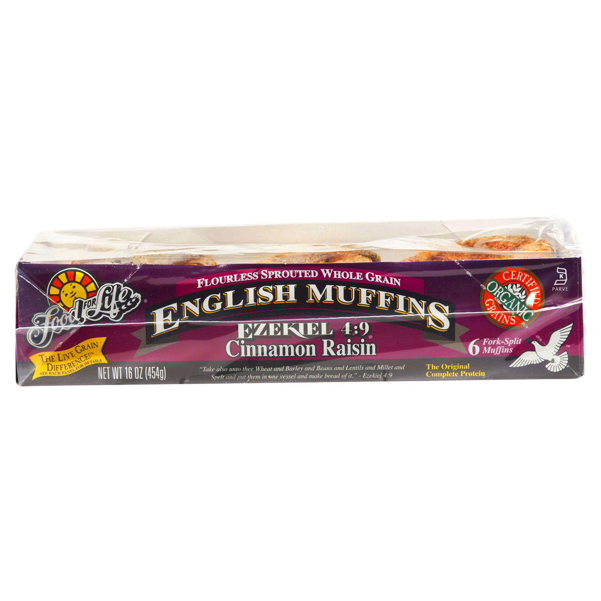 slide 1 of 10, Food for Life Cinnamon Raisin English Muffins, 16 oz