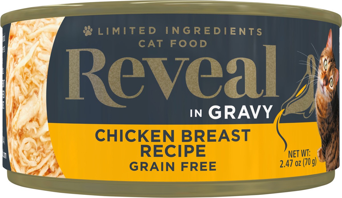 slide 3 of 5, Reveal Canned Cat Food, Chicken Breast In Gravy, 2.47 oz