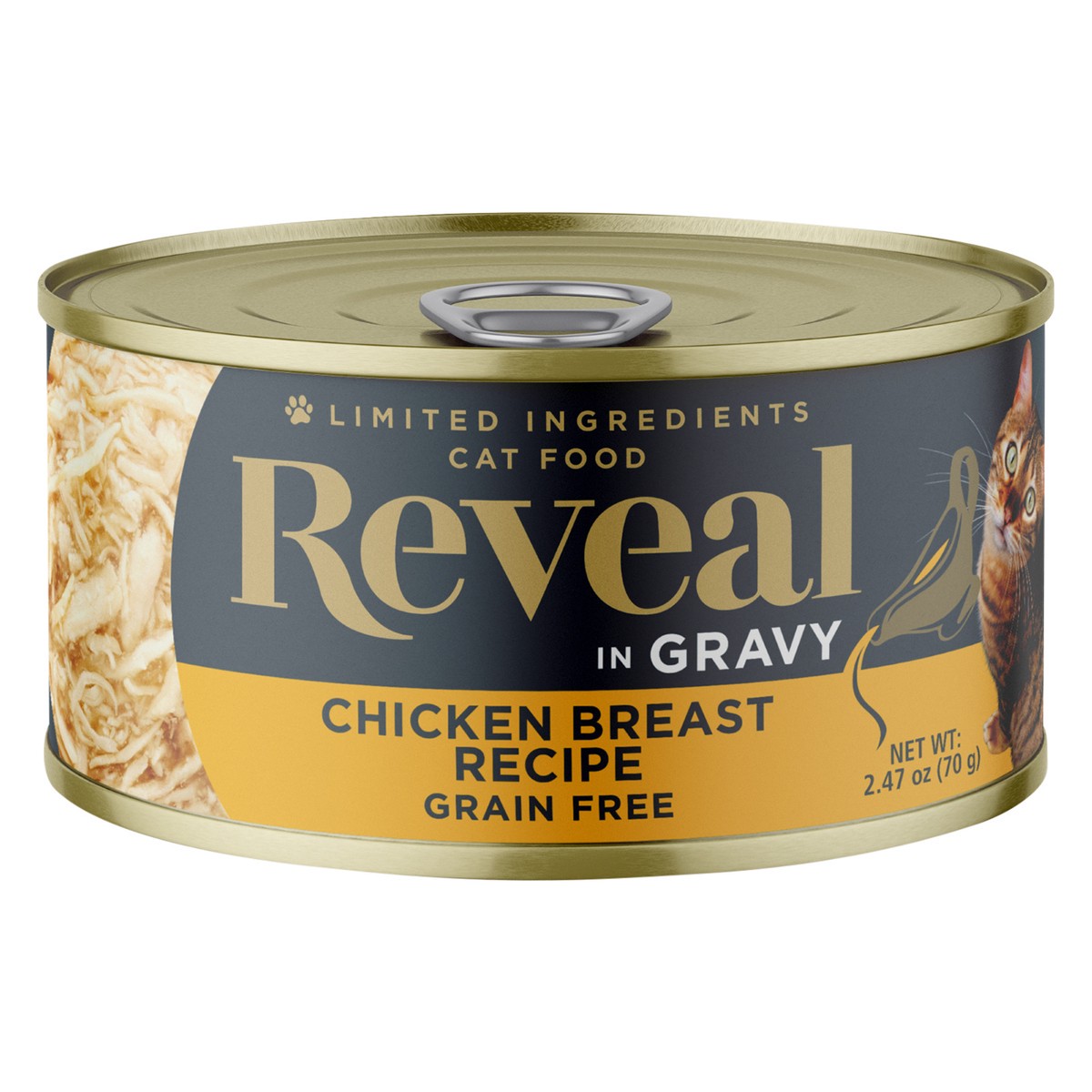 slide 1 of 5, Reveal Canned Cat Food, Chicken Breast In Gravy, 2.47 oz