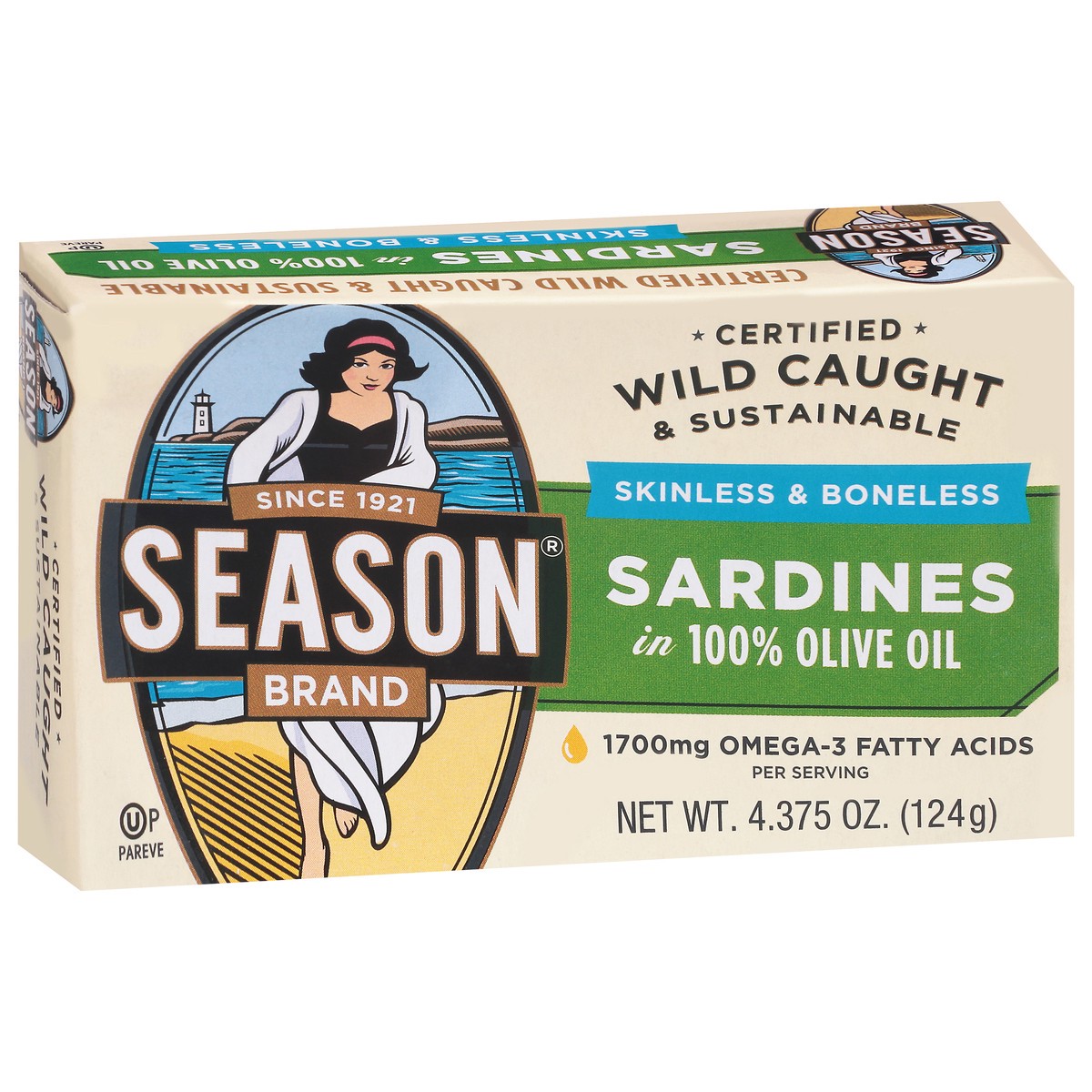 slide 7 of 9, Season Brand Skinless & Boneless Sardines in 100% Olive Oil 4.375 oz, 4.375 oz