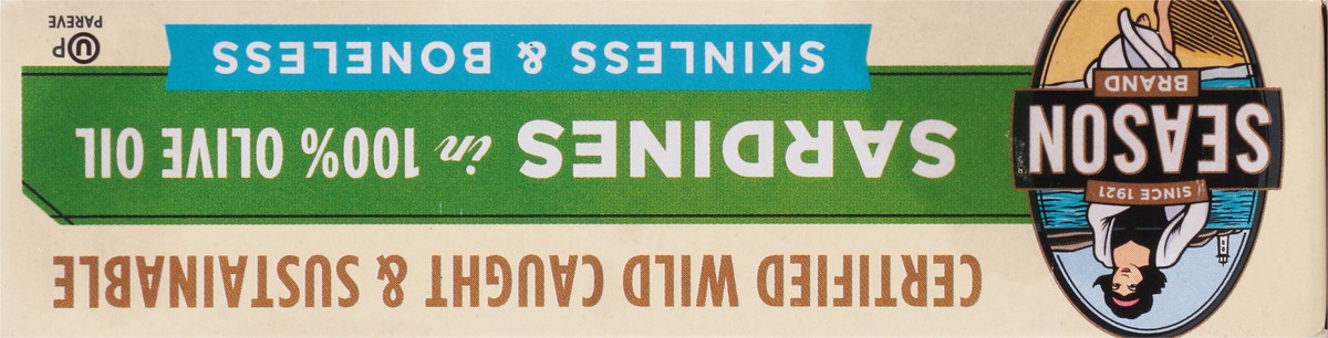 slide 8 of 9, Season Brand Skinless & Boneless Sardines in 100% Olive Oil 4.375 oz, 4.375 oz