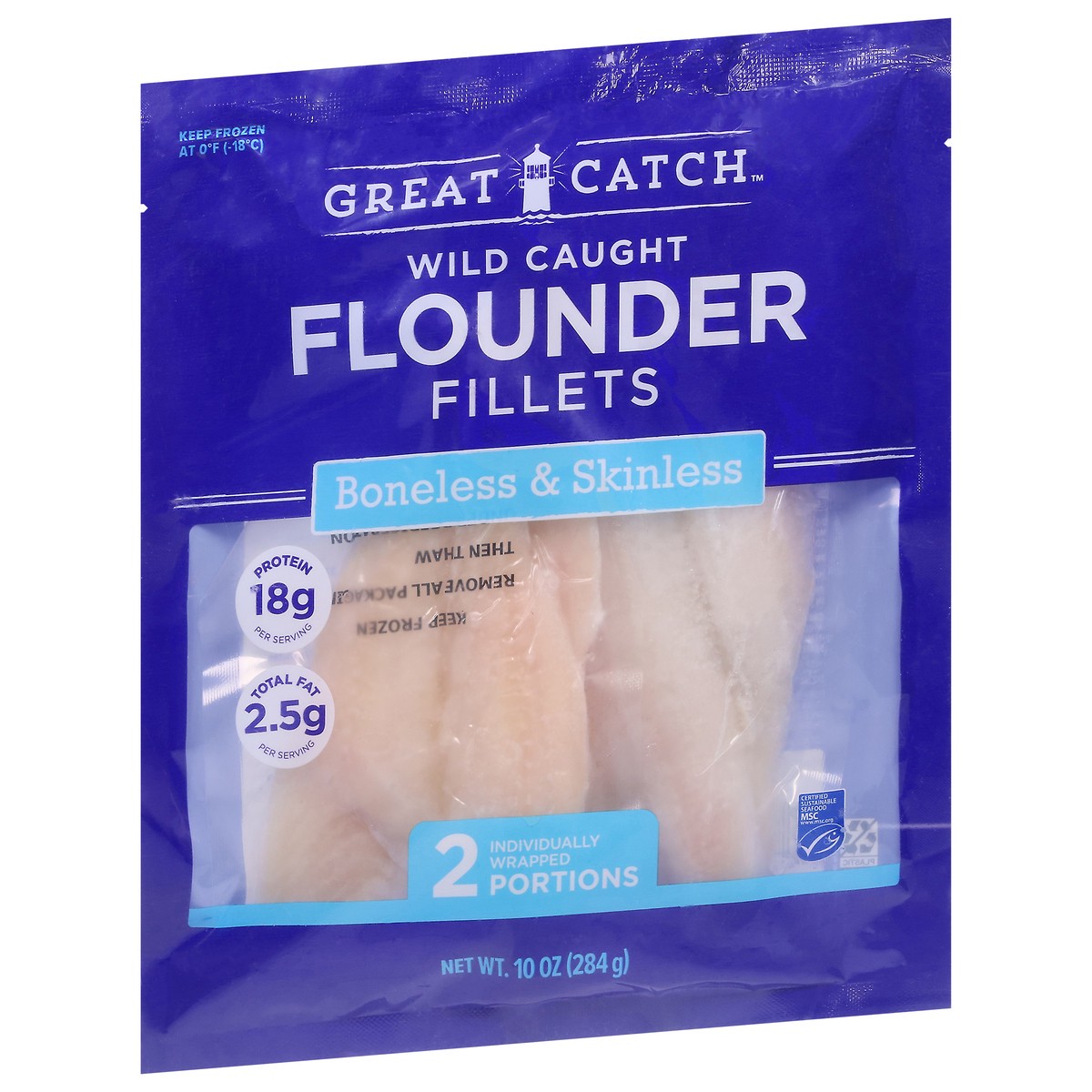 slide 11 of 13, Great Catch Boneless & Skinless Flounder Wild Caught Fillets 2 ea, 2 ct