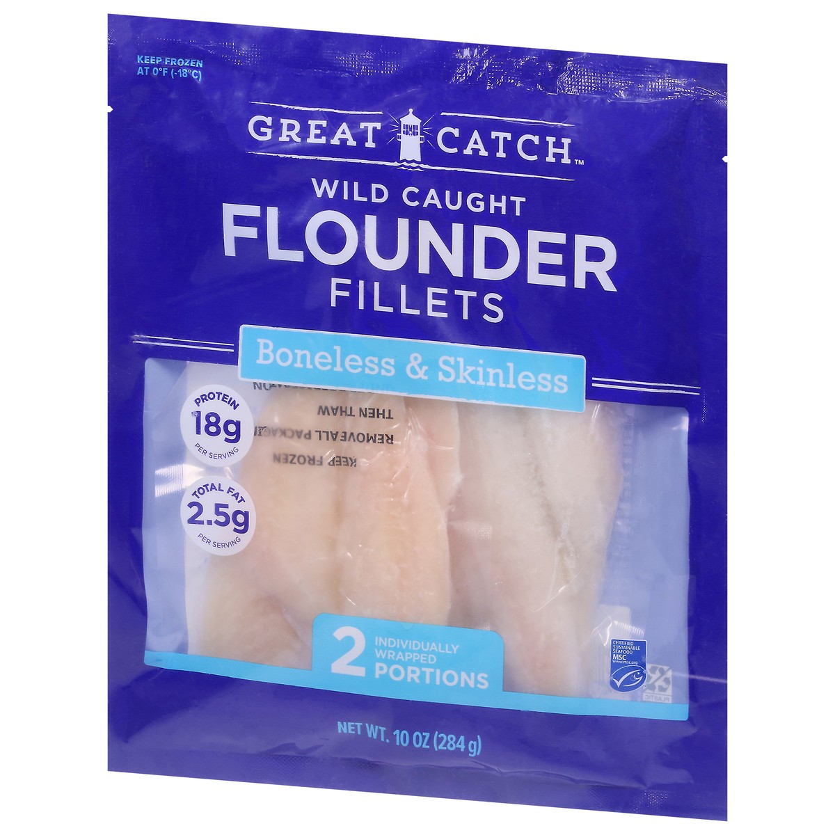 slide 13 of 13, Great Catch Boneless & Skinless Flounder Wild Caught Fillets 2 ea, 2 ct