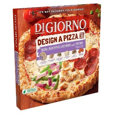 slide 1 of 1, DiGiorno Chicken And Pepperoni Design-a-Pizza, 25.1 oz