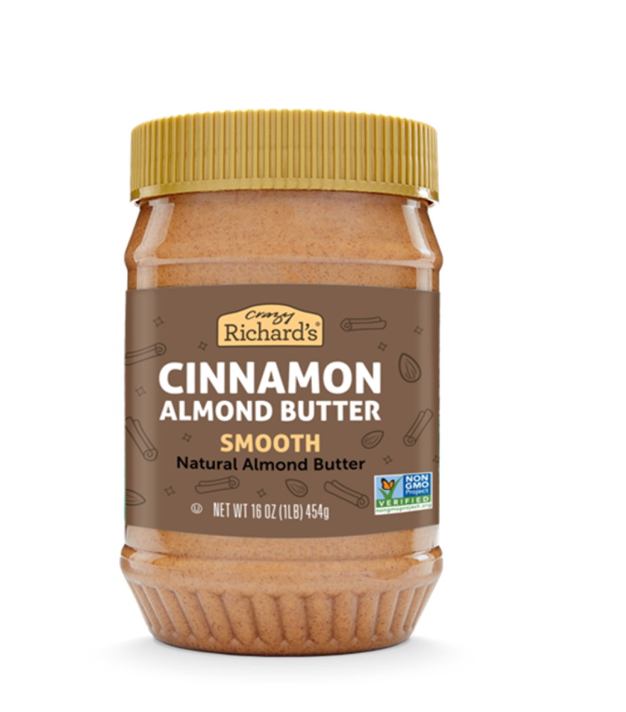 slide 1 of 1, Crazy Richard's® Smooth Cinnamon Almond Butter, 16 oz