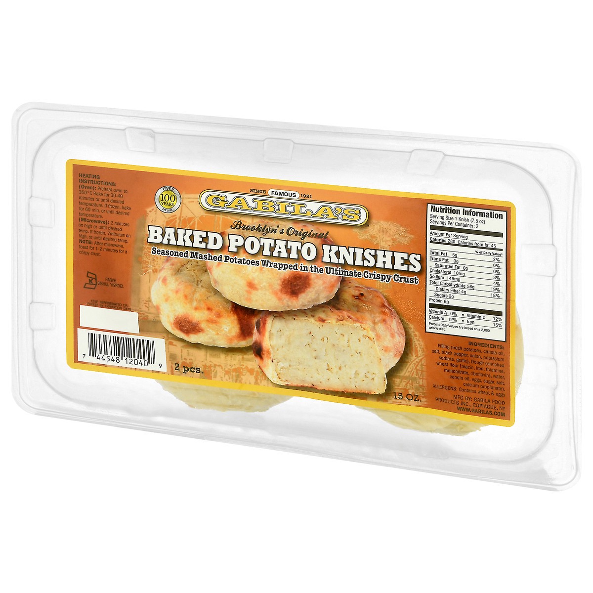 slide 2 of 12, Gabila's Baked Potato Knish, 1 ct