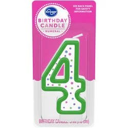 Kroger Numeral 4 Candle