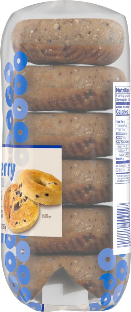 slide 4 of 6, KrogerBlueberry Bagels, 20 oz