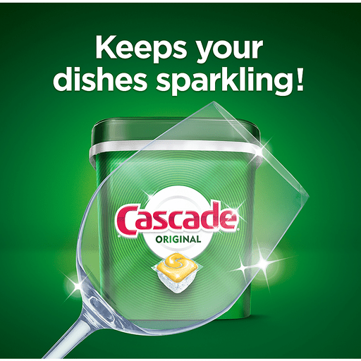 slide 2 of 8, Cascade Action Pacs Dishwasher Cleaning Pods Lemon Scent, 25 ct