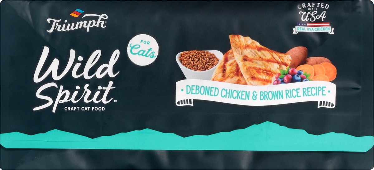 slide 8 of 10, Triumph Wild Spirit Deboned Chicken & Brown Rice Recipe Cat Food 48 oz, 48 oz