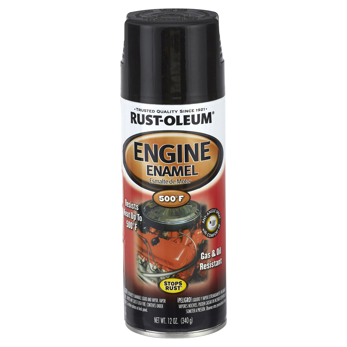 slide 1 of 1, Rust-Oleum Automotive 500 Degree Engine Enamel Spray Paint - 248932, Gloss Black, 12 oz