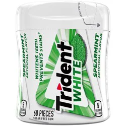 Trident White Gum Spearmint Sugar Free