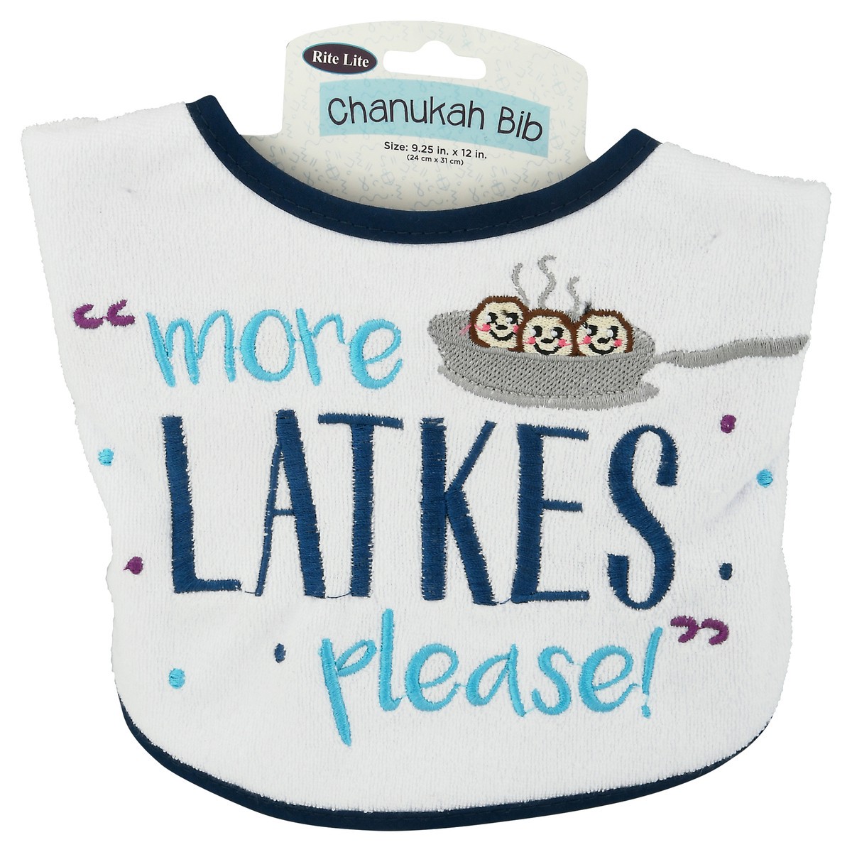 slide 6 of 10, Chanukah Bib More Latkes Please - Each, 1 ct