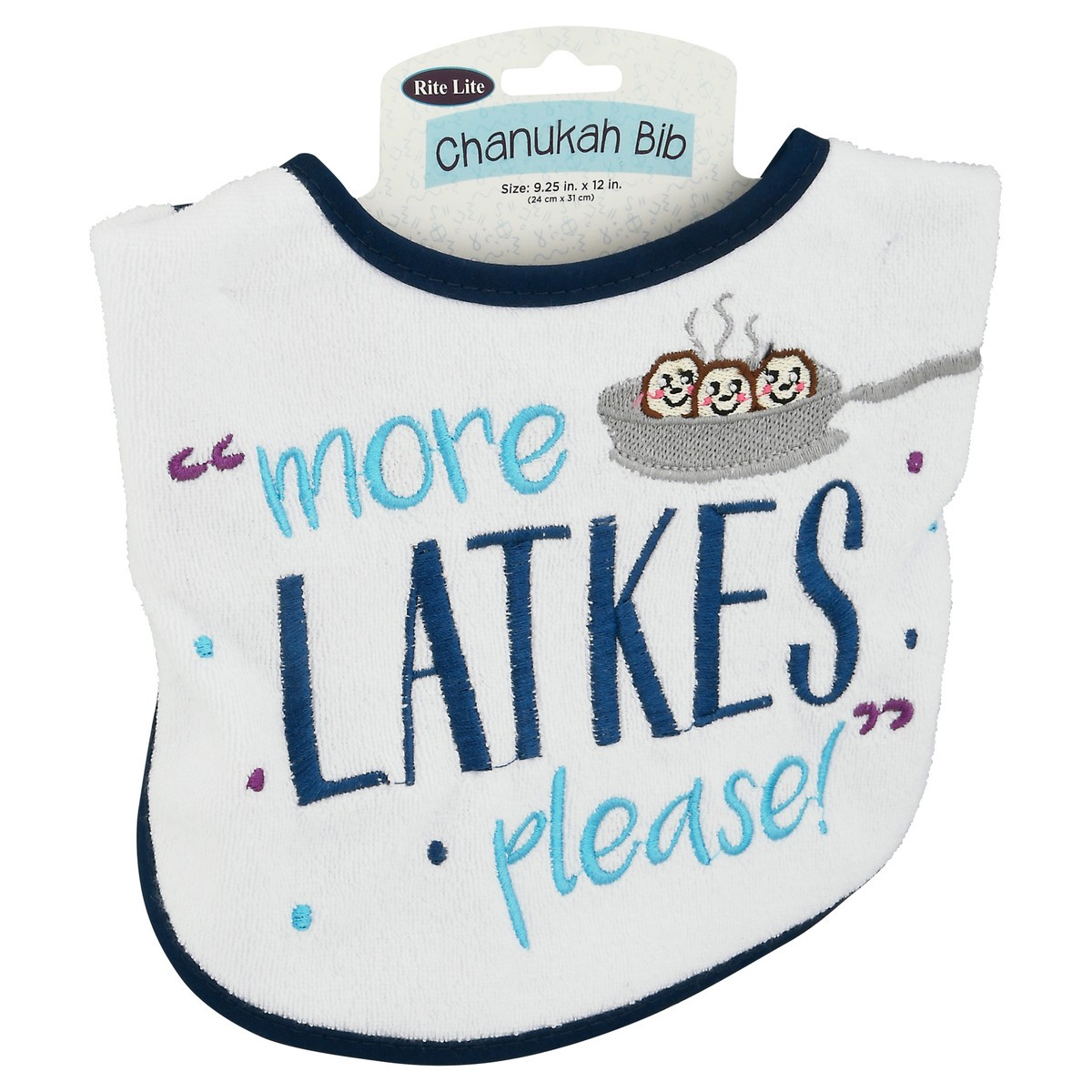 slide 8 of 10, Chanukah Bib More Latkes Please - Each, 1 ct