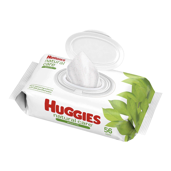 slide 1 of 1, Huggies Baby Wipes Fragrance Free Soft Pack, 56 ct