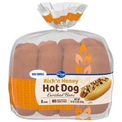 Kroger Rich'N Honey Enriched Hot Dog Buns