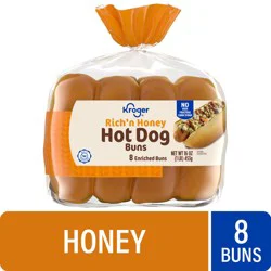 Kroger Rich'N Honey Enriched Hot Dog Buns
