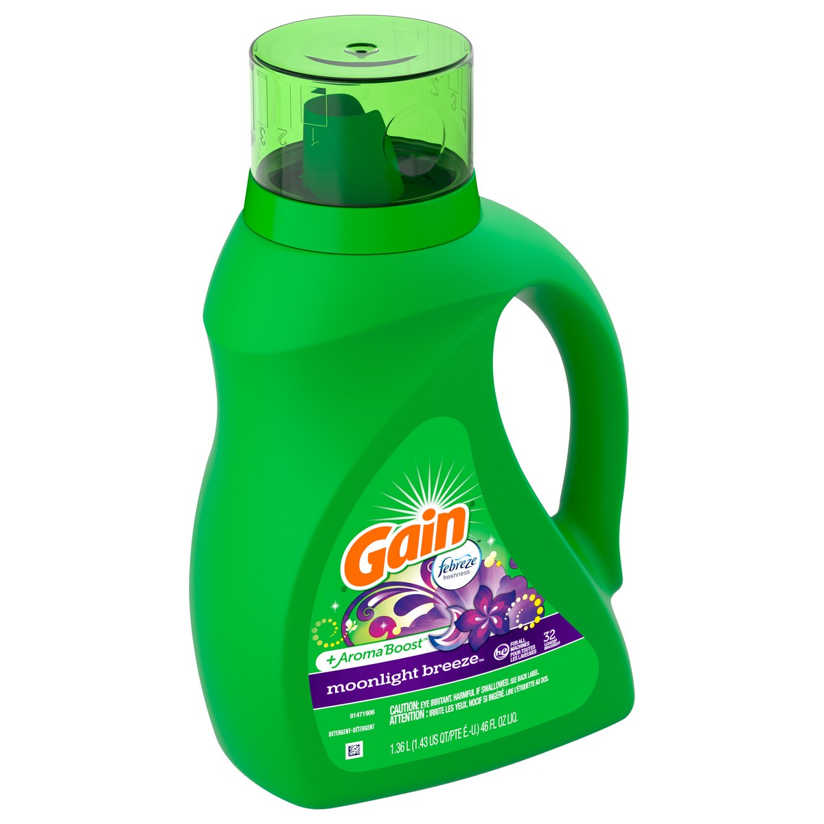slide 4 of 4, Gain Moonlight Breeze Detergent 46 fl oz, 46 fl oz