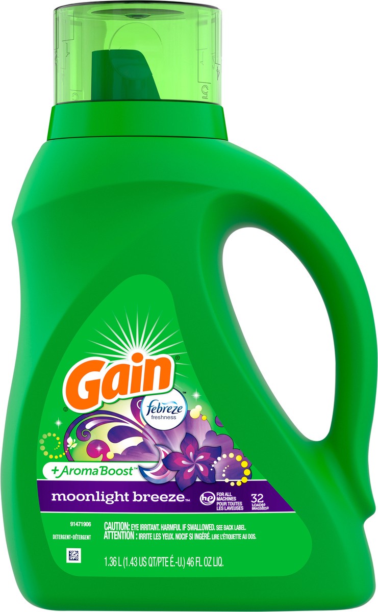 slide 2 of 4, Gain Moonlight Breeze Detergent 46 fl oz, 46 fl oz
