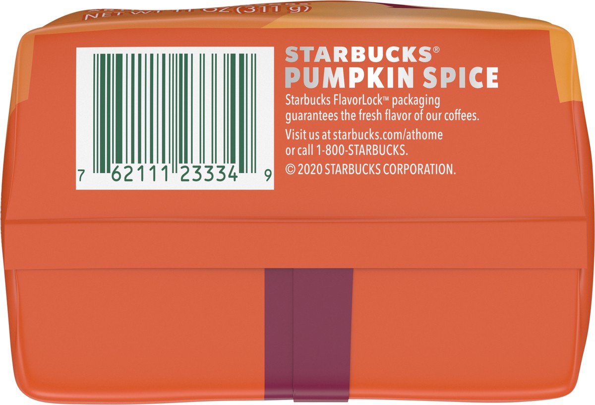 slide 4 of 9, Starbucks Ground Coffee, Pumpkin Spice Naturally Flavored Coffee, 100% Arabica, Limited Edition, 1 Bag (11 Oz), 11 oz