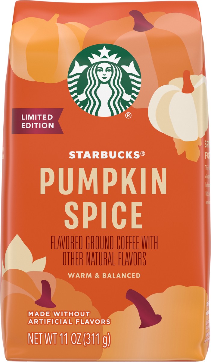 slide 6 of 9, Starbucks Ground Coffee, Pumpkin Spice Naturally Flavored Coffee, 100% Arabica, Limited Edition, 1 Bag (11 Oz), 11 oz