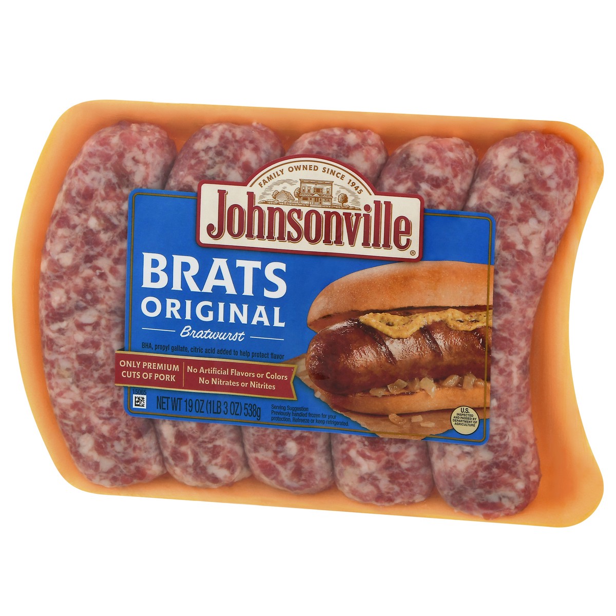 slide 3 of 9, Johnsonville Brats Original Bratwurst 19 oz, 
