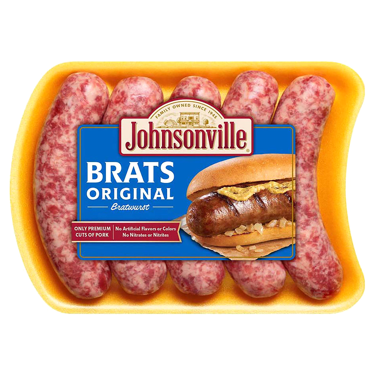 slide 1 of 9, Johnsonville Brats Original Bratwurst 19 oz, 19 oz