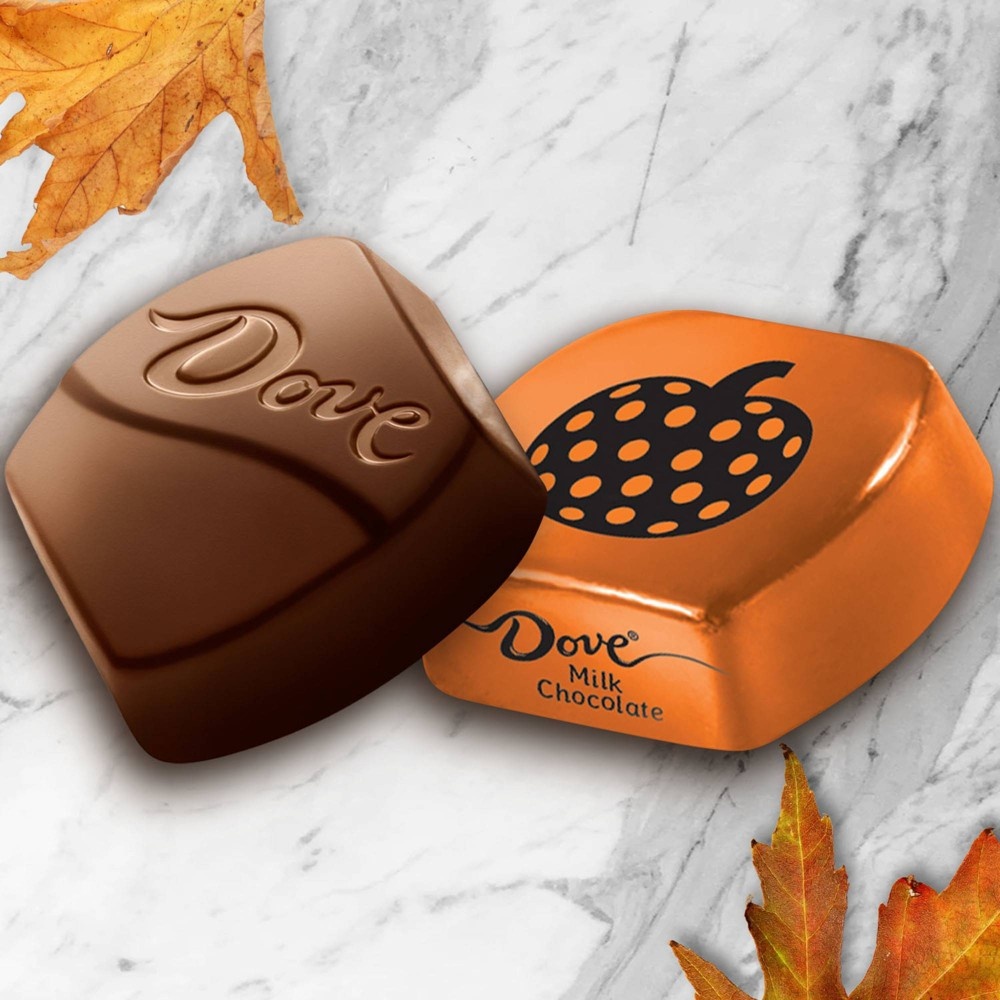 slide 3 of 5, DOVE PROMISES Milk Chocolate Harvest Pumpkin Halloween Candy, 8.87 oz