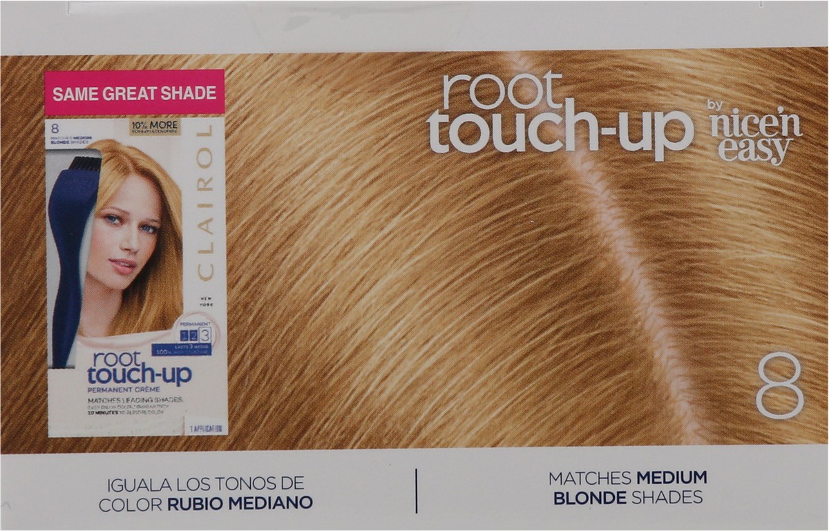 slide 6 of 12, Root Touch-Up Clairol Root Touch-up Permanent 8 Medium Blonde Hair Color, 1 ct