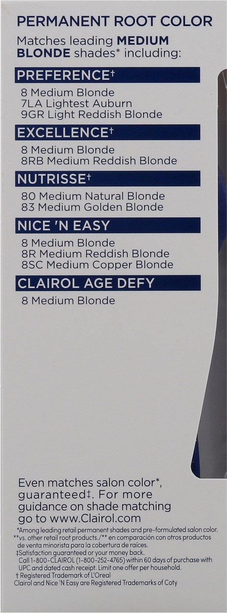 slide 11 of 12, Root Touch-Up Clairol Root Touch-up Permanent 8 Medium Blonde Hair Color, 1 ct
