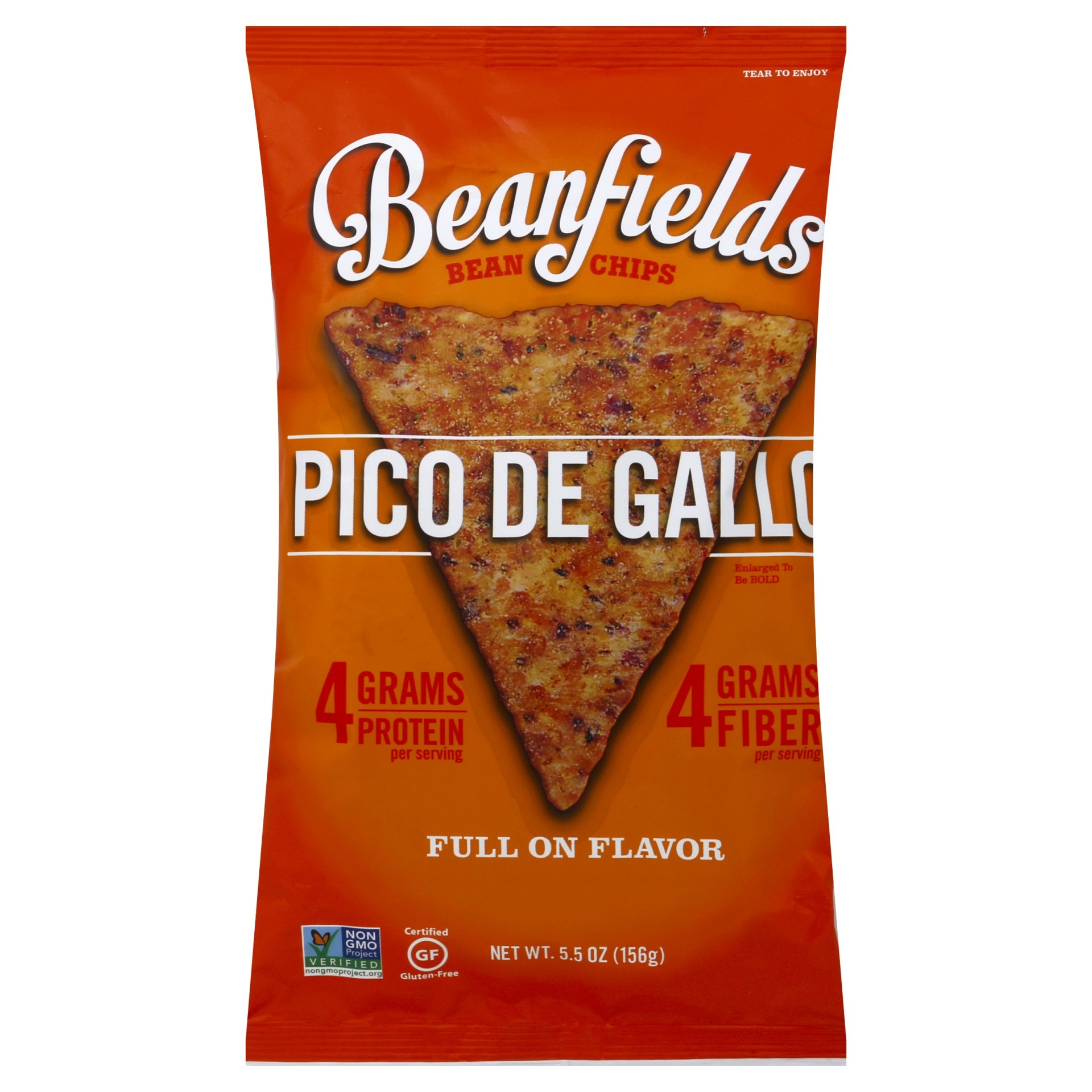 slide 1 of 1, Beanfields Bean/Rice Chips Pico De Gallo, 1 ct