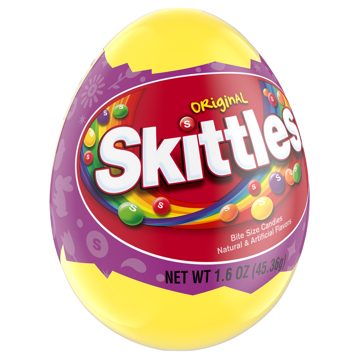 slide 7 of 7, Skittles Original Chewy Candy Filled Easter Egg, Easter Basket Candy, 1.6 oz, 1.6 oz