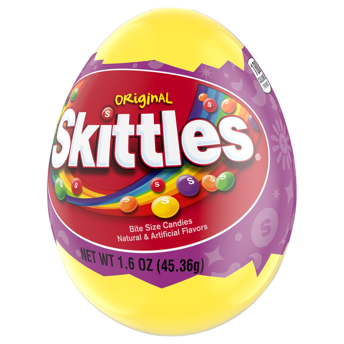 slide 2 of 7, Skittles Original Chewy Candy Filled Easter Egg, Easter Basket Candy, 1.6 oz, 1.6 oz