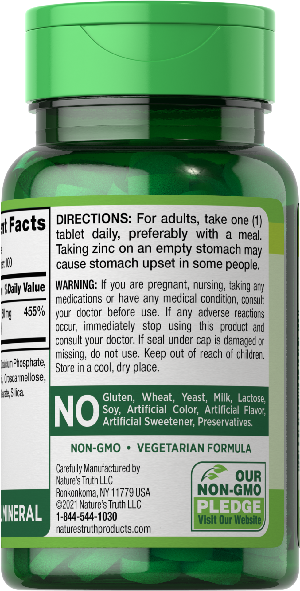 slide 2 of 4, Nature's Truth Zinc Chelated 100 Tablets, 100 ct