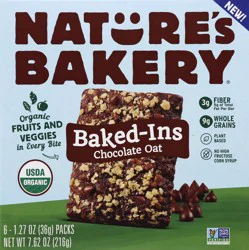 Nature's Bakery Chocolate Oat Baked-Ins 6 ea