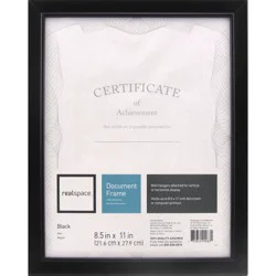 Realspace Cornell Photo/Document Frame - 8-1/2" x 11" - Black