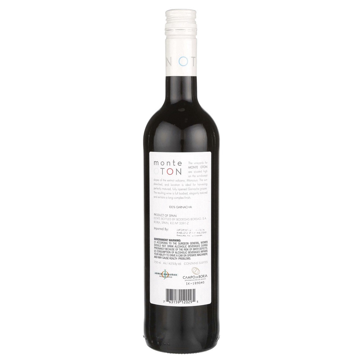 slide 5 of 5, Bodegas Borsao Monte Oton Wine, 750 ml