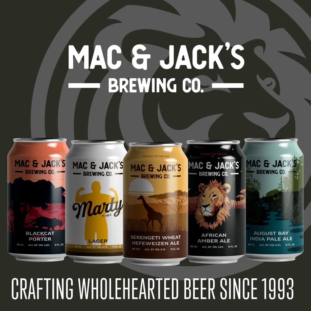 slide 3 of 5, Mac & Jack's Brewing Company Serengeti Wheat Hefeweizen Ale Craft Beer, 6 ct; 12 fl oz