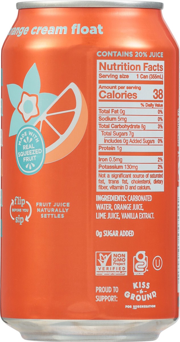 slide 8 of 14, Spindrift Orange Cream Float Soda 12 fl oz, 12 fl oz