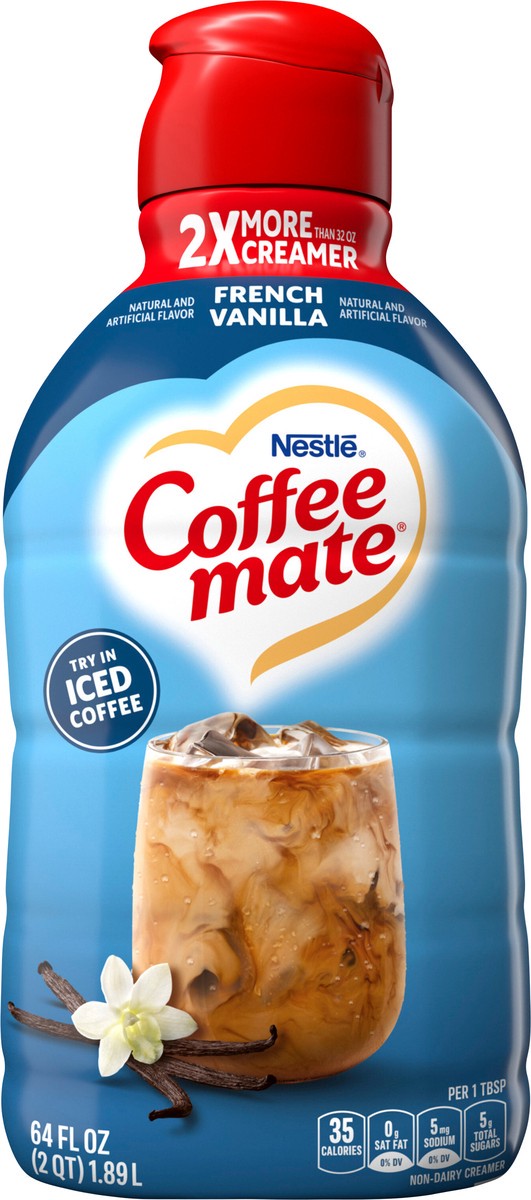 slide 4 of 7, Coffee mate French Vanilla Liquid Coffee Creamer, 64 oz