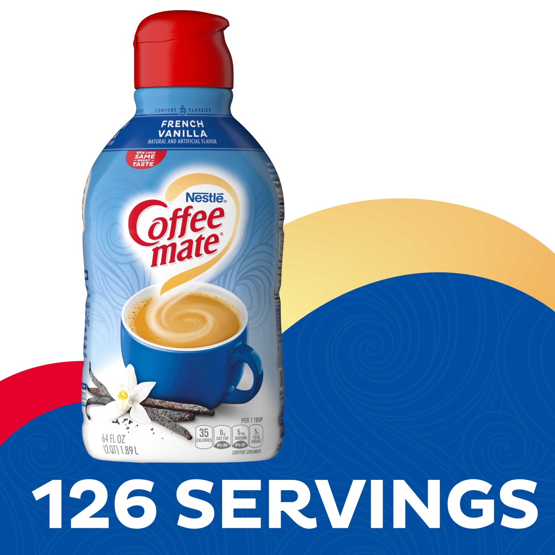 slide 11 of 13, Coffee-Mate French Vanilla Coffee Creamer, 64 oz