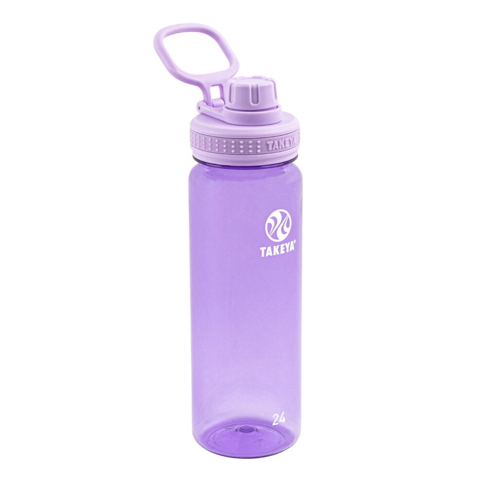 slide 2 of 5, Takeya Tritan Spout Water Bottles - Vivacity Purple/Stormy Black, 2 ct