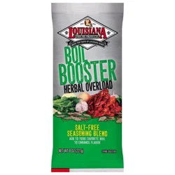 Louisiana Fish Fry Products Boil Booster Salt Free Herbal Overload Seasoning Blend 8 oz