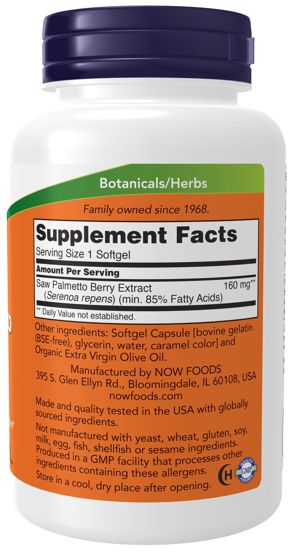 slide 4 of 4, NOW Saw Palmetto Extract 160 mg - 240 Softgels, 240 ct