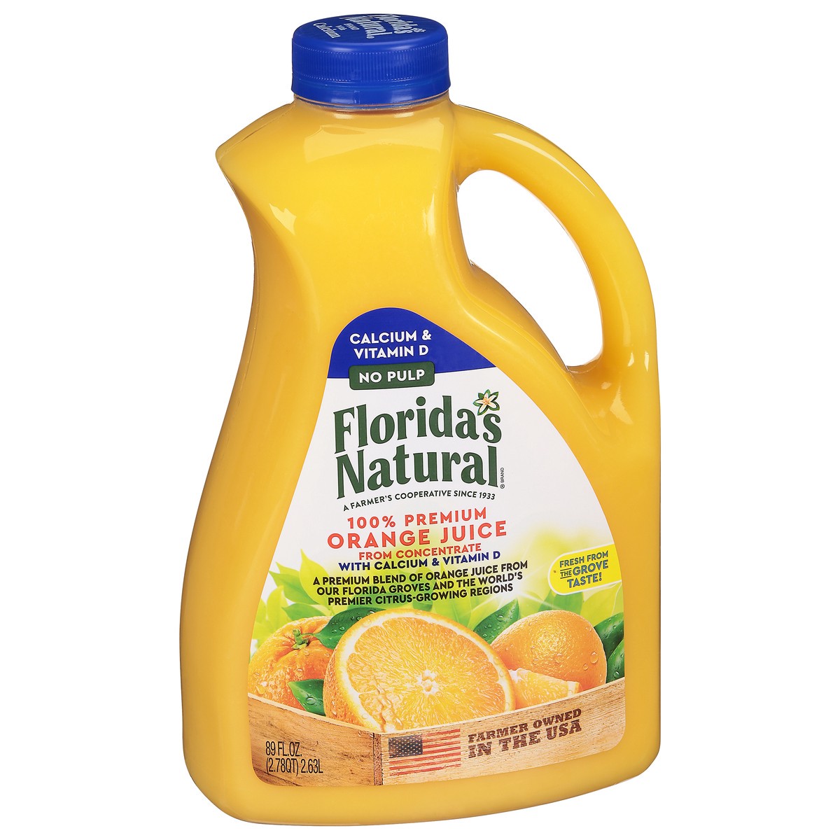 slide 2 of 9, Florida's Natural® 100% premium Florida orange juice, no pulp, 