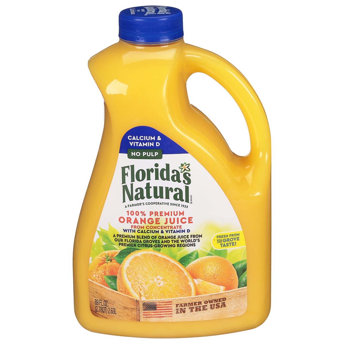 slide 1 of 9, Florida's Natural® 100% premium Florida orange juice, no pulp, 